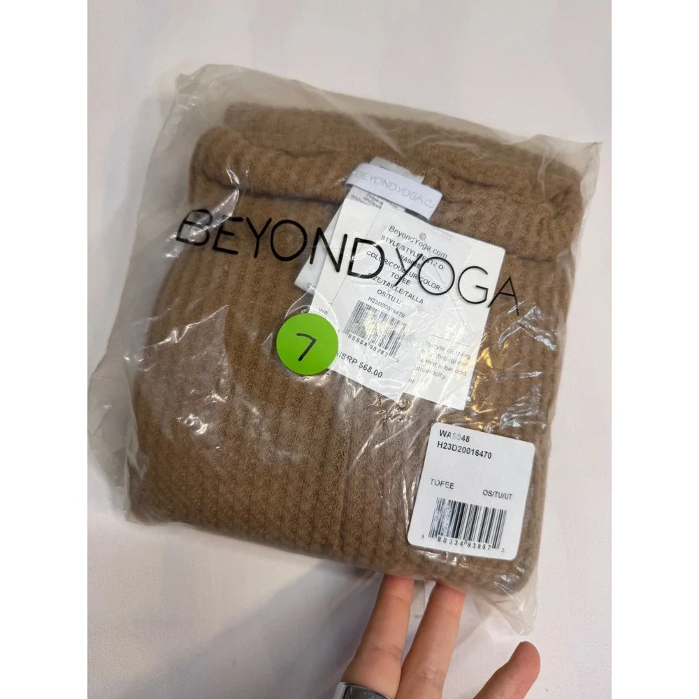 Beyond Yoga Toffee Waffle Knit Infinity Scarf New With Tags OS Cozy